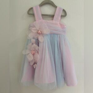 Maisonette girls floral cotton candy occasion dress
